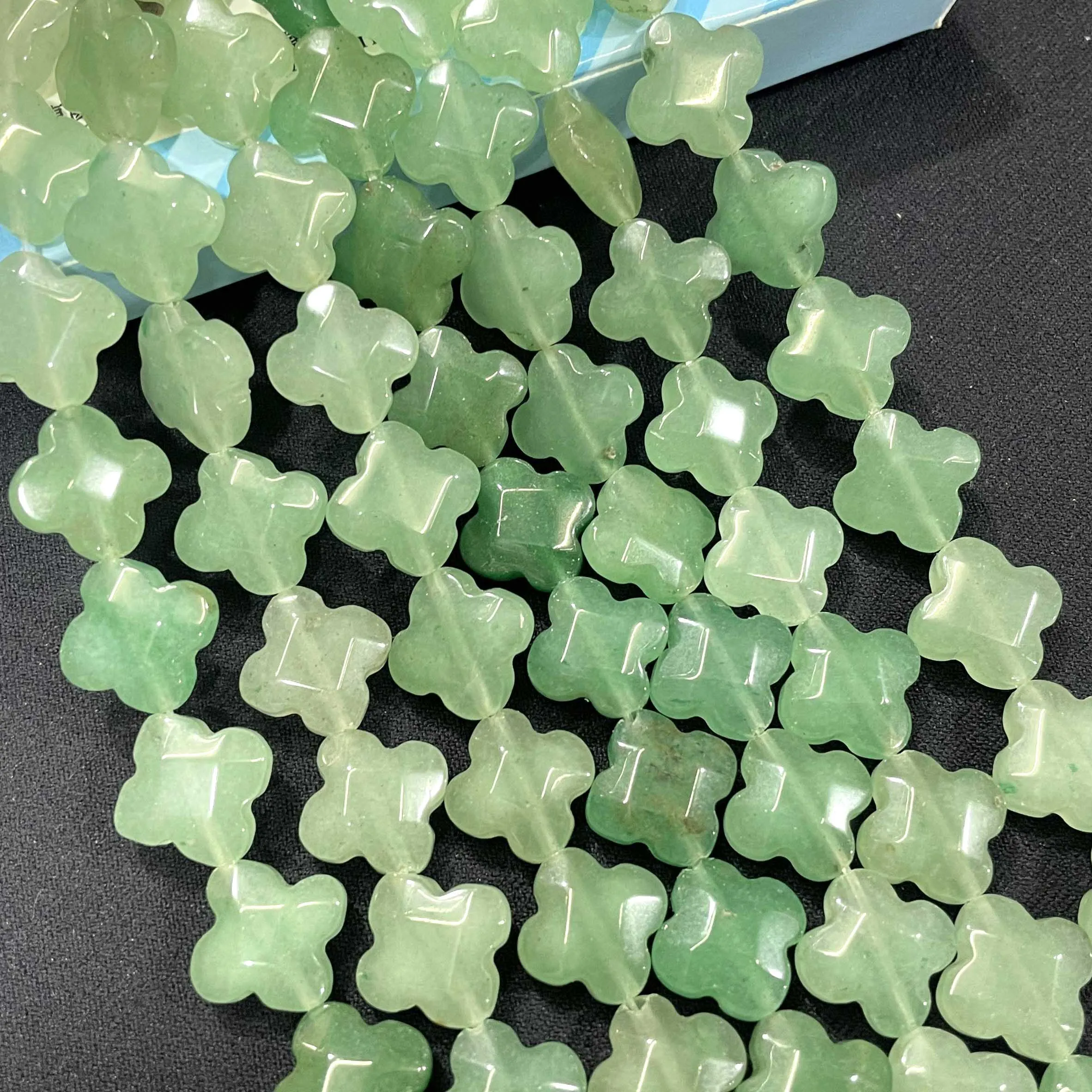 Natural Faceted Flower Clover Quartz Turquoise Agates Spacer Beads For Jewelry Making DIY Bracelet Necklace 12MM 14MM