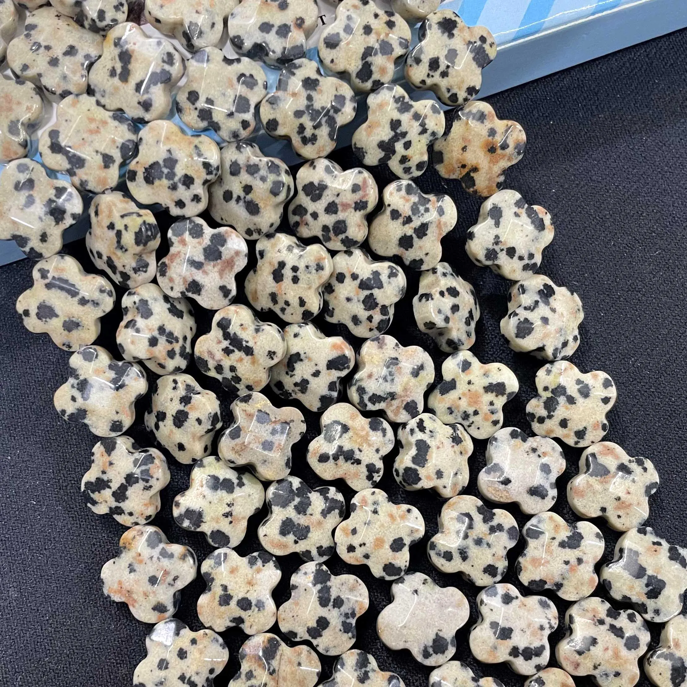 Natural Faceted Flower Clover Quartz Turquoise Agates Spacer Beads For Jewelry Making DIY Bracelet Necklace 12MM 14MM