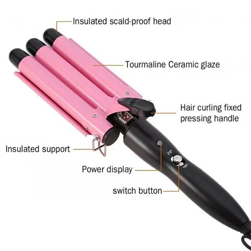 Professional Hair Curling Iron Ceramic Triple Barrel Hair-Curler Irons Hair Wave Waver Styling Tools Hair Styler Wand for Woman