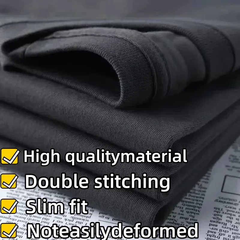 Breathable Cotton Round Neck T-Shirt 2025 Loose Casual Street Clothes Short Sleeves Neutral Comfortable Daily Wear