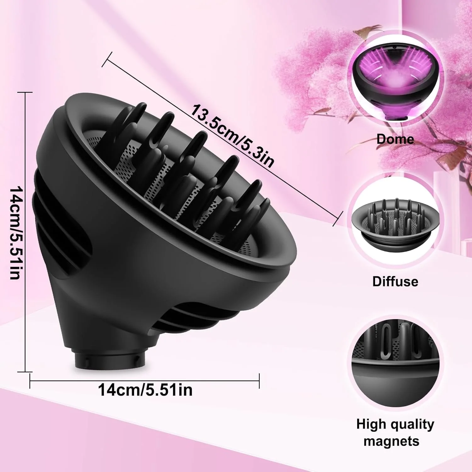 Wave And Curl Diffuser For Dyson Airwrap HS01/05/08 Two Airflow Dome Or Diffuse Modes Hair Diffuser Attachment Nozzles For Dyson