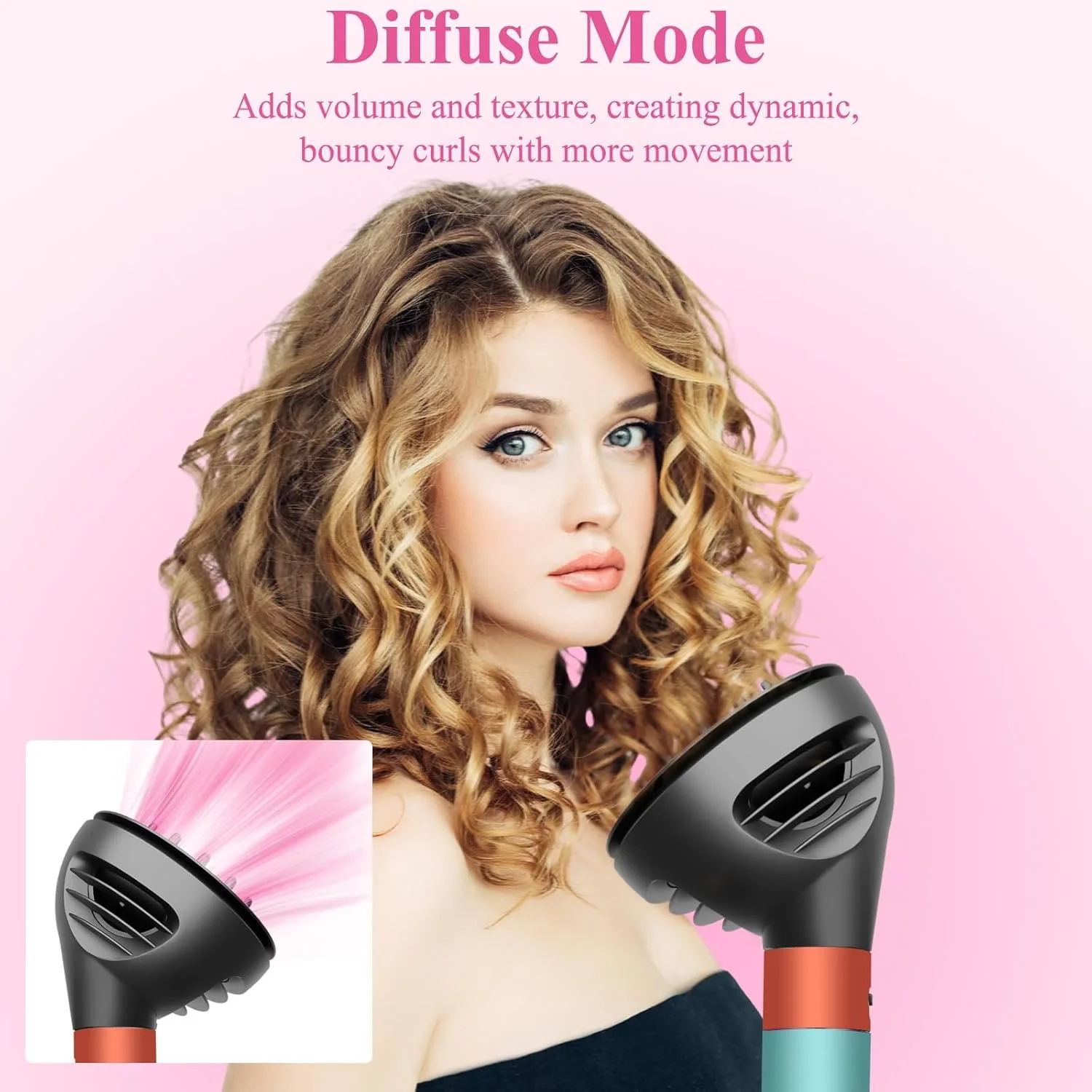 Wave And Curl Diffuser For Dyson Airwrap HS01/05/08 Two Airflow Dome Or Diffuse Modes Hair Diffuser Attachment Nozzles For Dyson