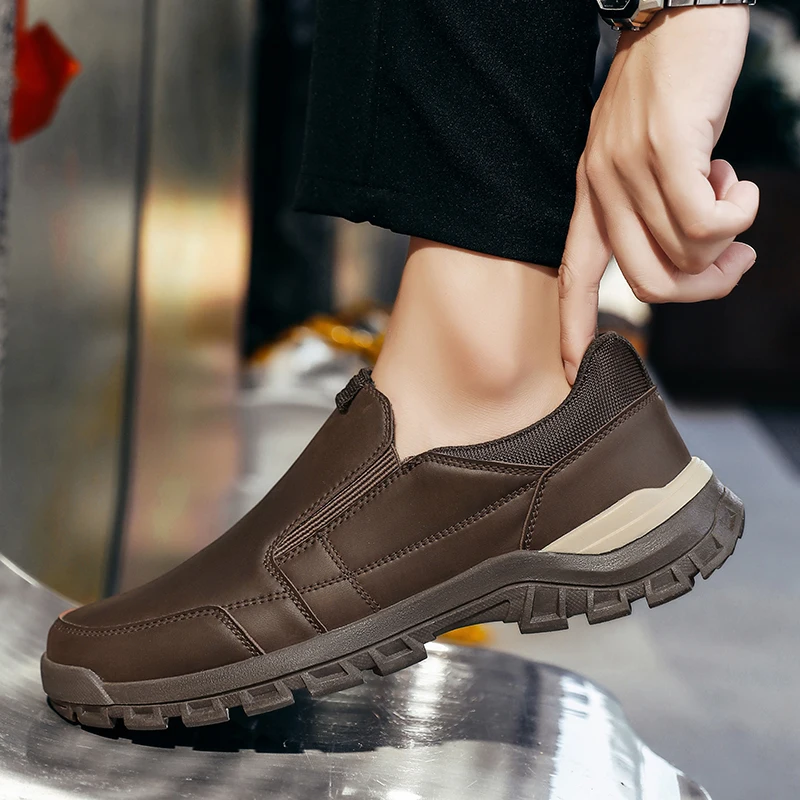 Genuine Leather Men Casual Shoes Black Brown Business Formal Shoes Lightweight Man Loafers Comfortable Male Footwear Moccasins