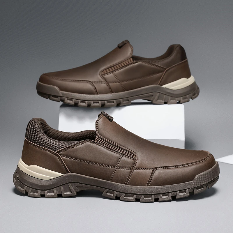 Genuine Leather Men Casual Shoes Black Brown Business Formal Shoes Lightweight Man Loafers Comfortable Male Footwear Moccasins