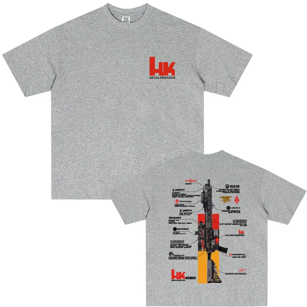 Men's Graphic in Heckler & Koch HK416 T-Shirt 100% Cotton Sweat Wicking Breathable High Quality Casual Tee for Easy Movement