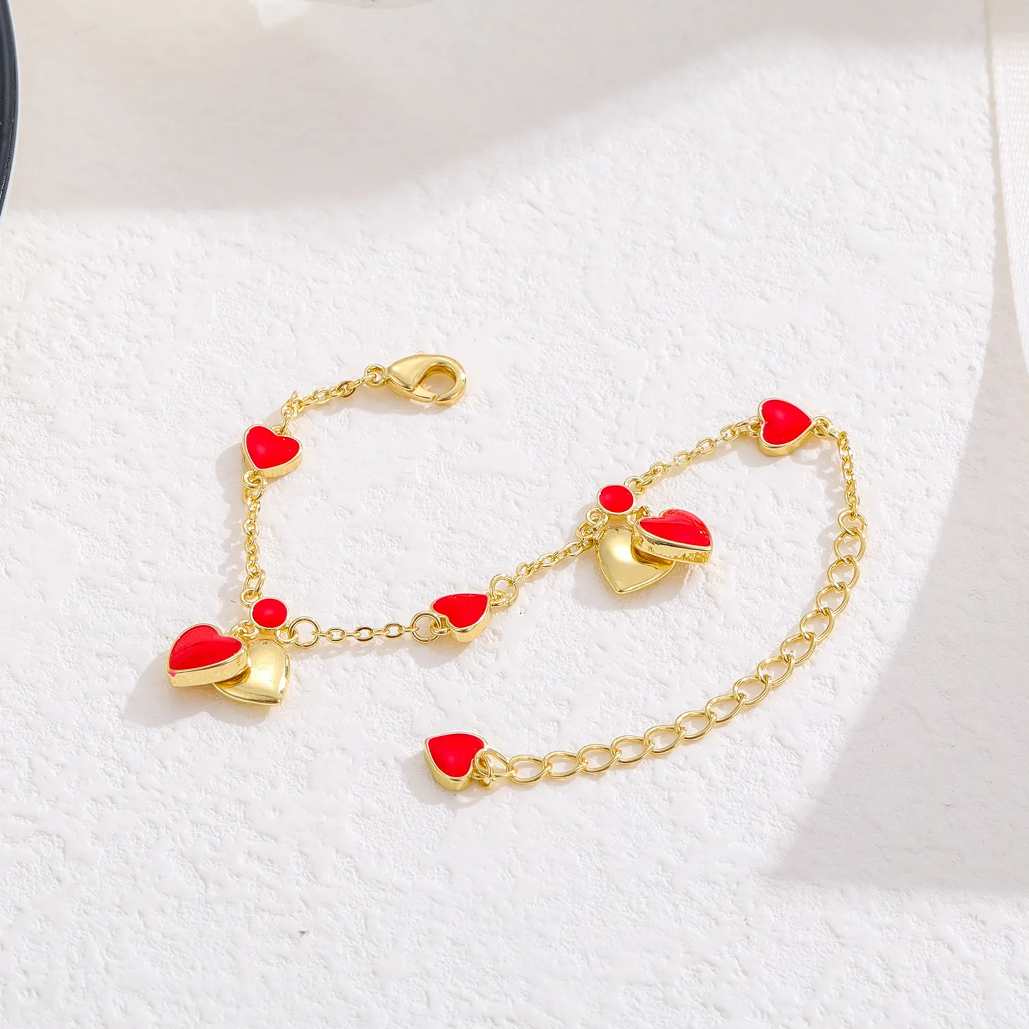 Heart Bracelet Chain Charm Bracelets for Kids Girls Toddle Children Daily Wear Birthday Party Gift