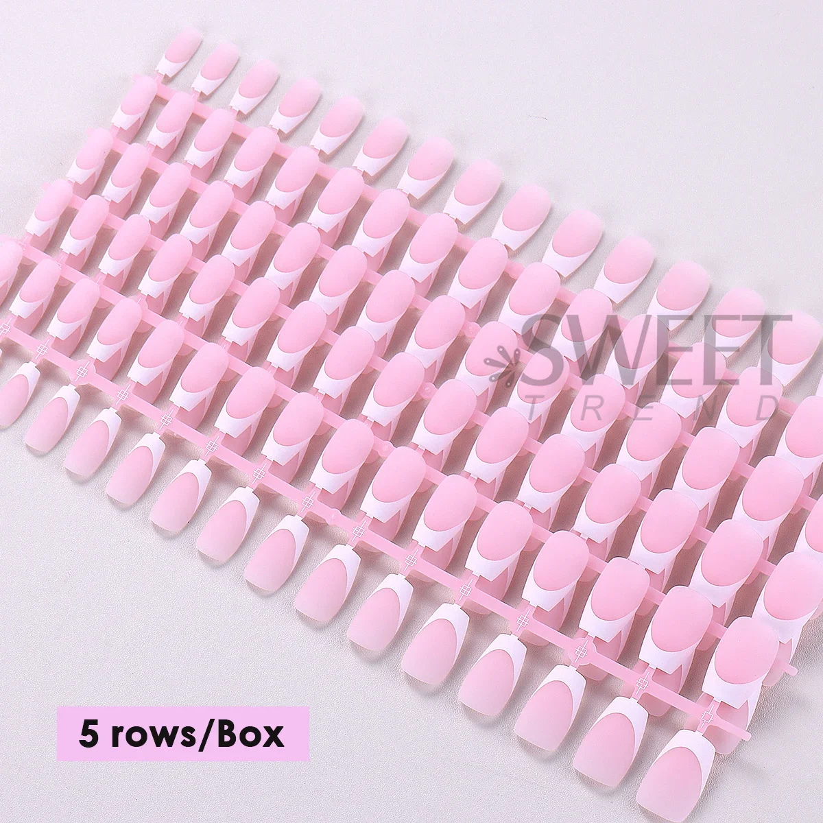 150/160pcs Nude Pinkish Matte Press On Nail Tips Short Square Round Coffin Artificial Fake Nail French Design Frosted Full Cover