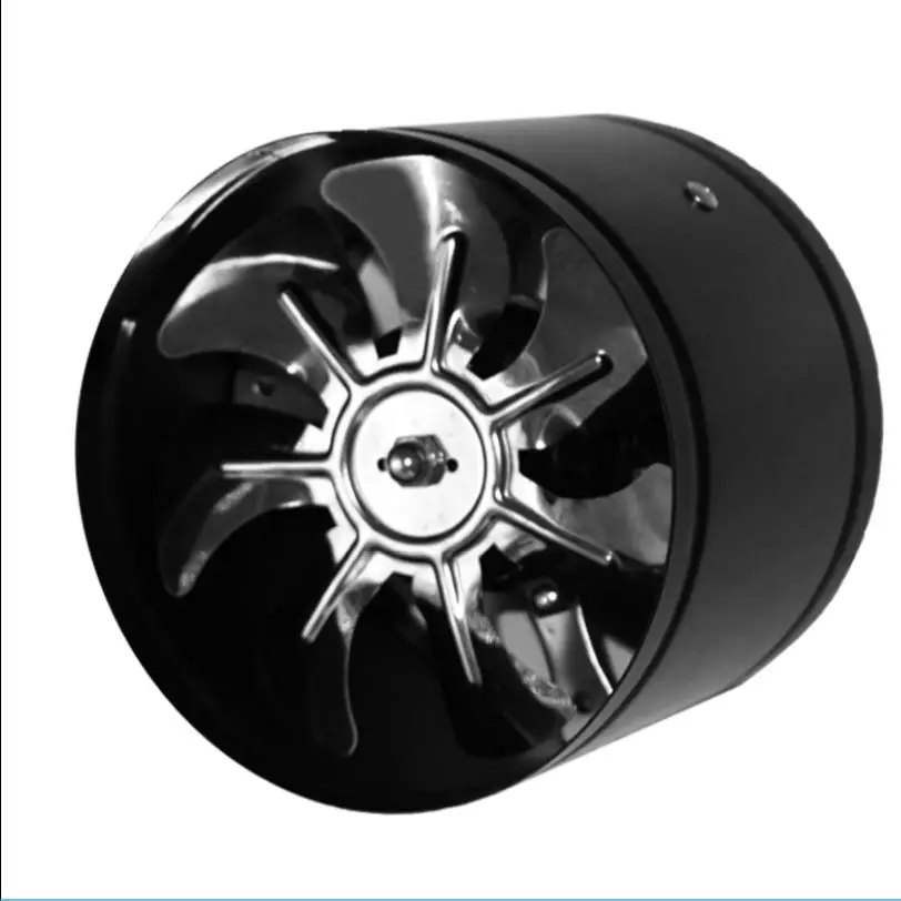 220/110V Metal Round Duct Fan 4" 6" Booster Exhaust Ventilator Ventilation Vent Air for Window Wall Bathroom Toilet Kitchen
