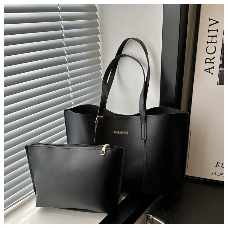 Women's Bag Large Capacity Soft Leather Tote Bags Casual Versatile Single Shoulder Handbag Mommy Handbags 2025 Autumn and Winter