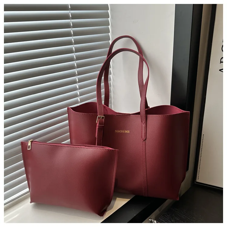 Women's Bag Large Capacity Soft Leather Tote Bags Casual Versatile Single Shoulder Handbag Mommy Handbags 2025 Autumn and Winter