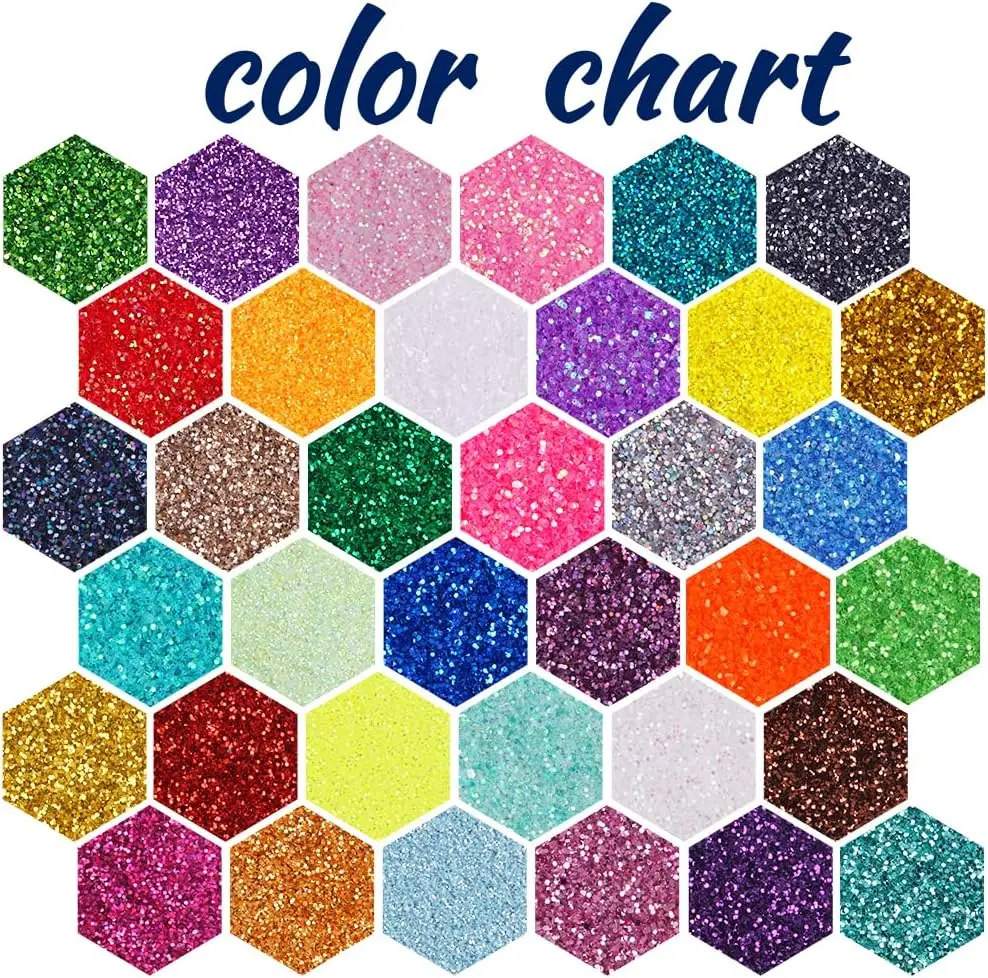 Ultra Fine Glitter 36Colors Set, Holographic Glitter Powder for,Epoxy Resin Arts and Crafts Glitter,Glitter for Nail Makeup