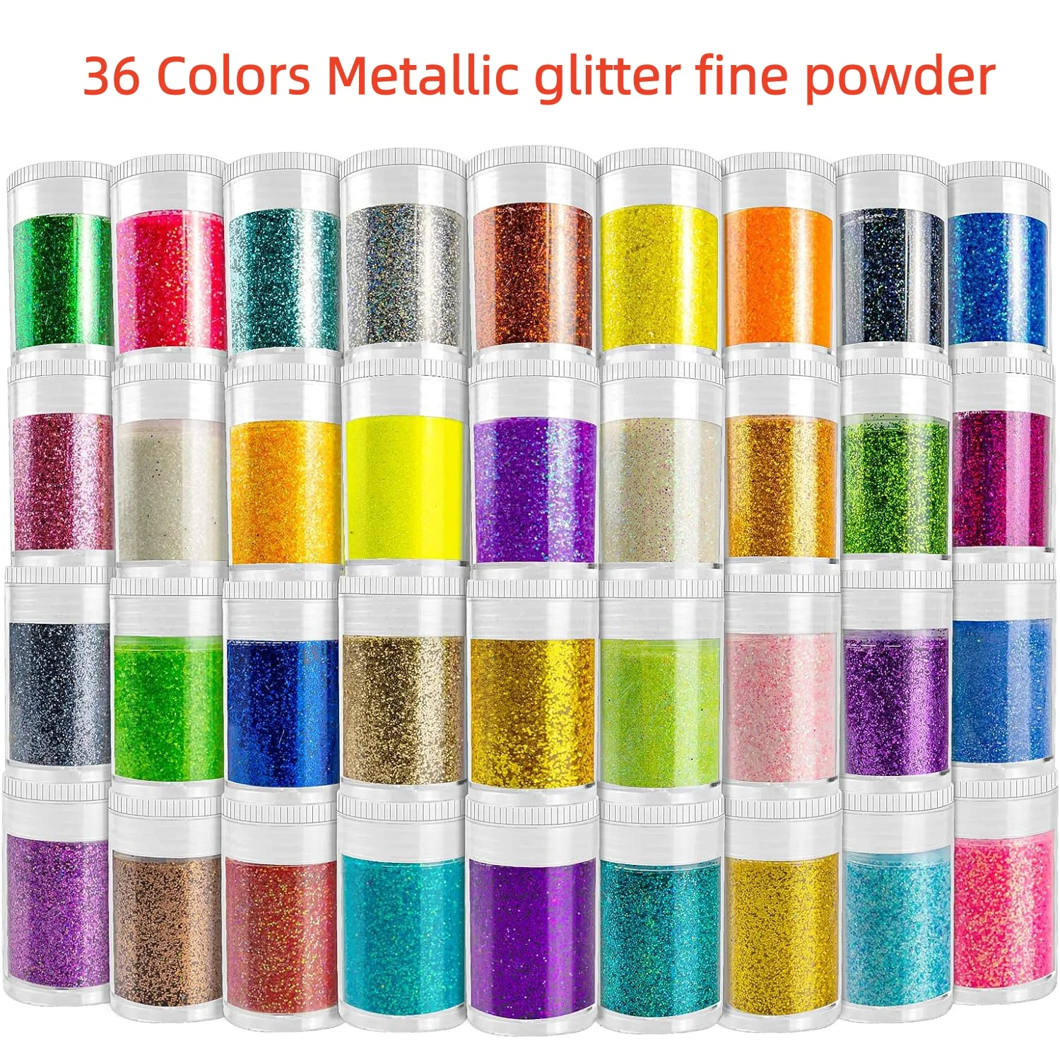 Ultra Fine Glitter 36Colors Set, Holographic Glitter Powder for,Epoxy Resin Arts and Crafts Glitter,Glitter for Nail Makeup