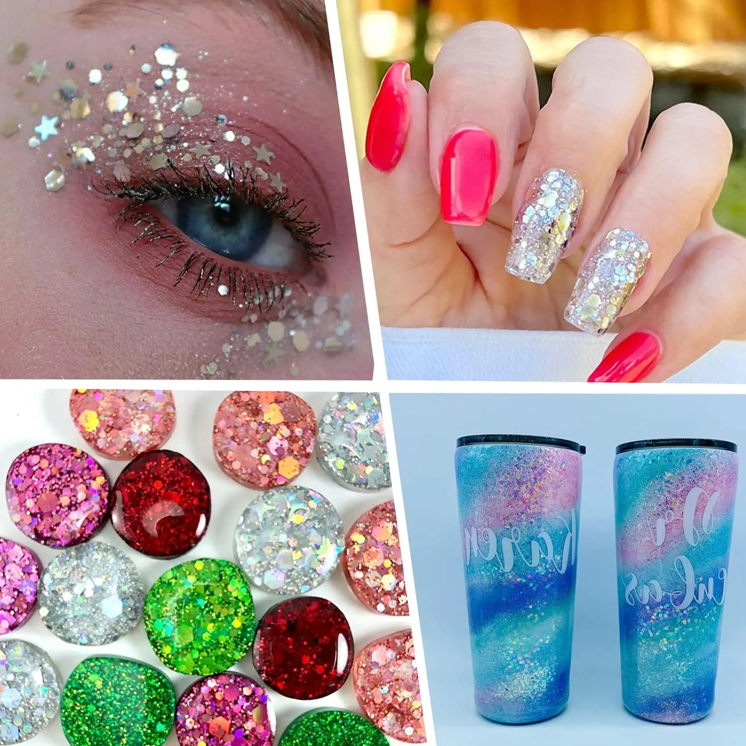 Ultra Fine Glitter 36Colors Set, Holographic Glitter Powder for,Epoxy Resin Arts and Crafts Glitter,Glitter for Nail Makeup