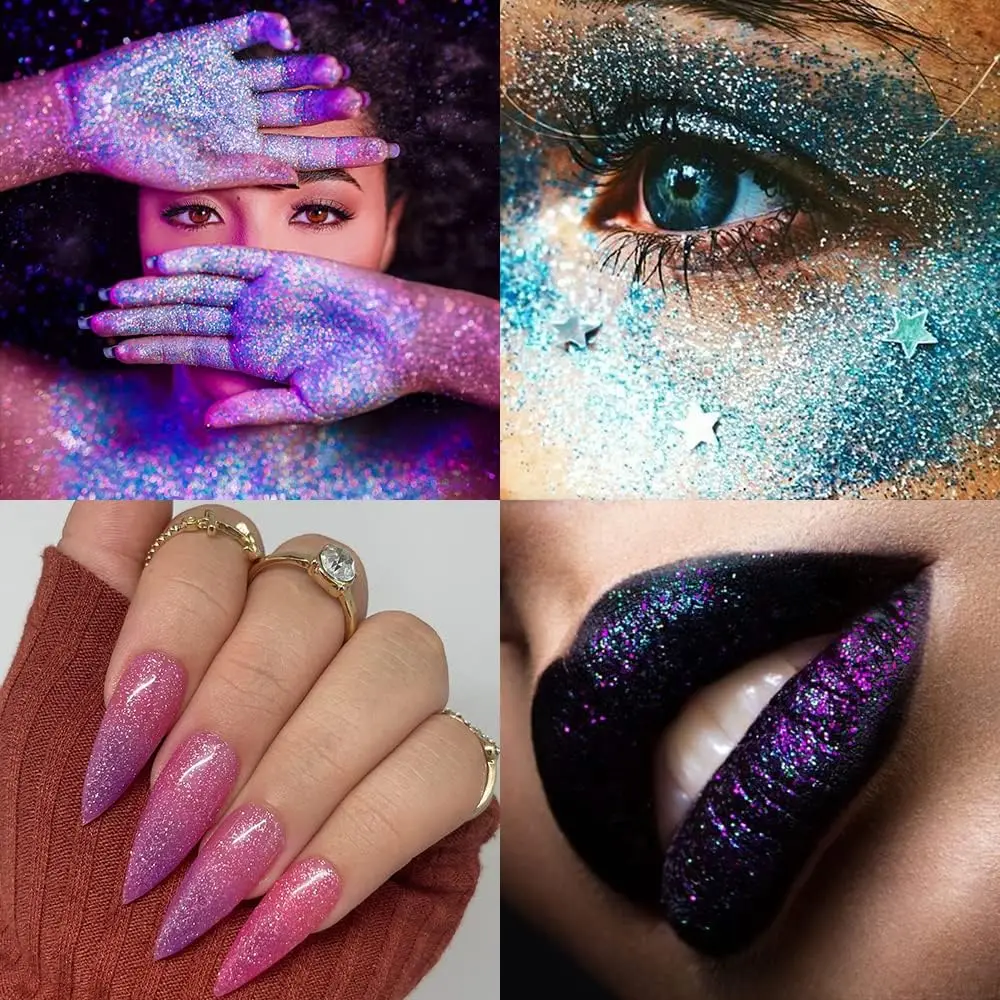 Ultra Fine Glitter 36Colors Set, Holographic Glitter Powder for,Epoxy Resin Arts and Crafts Glitter,Glitter for Nail Makeup