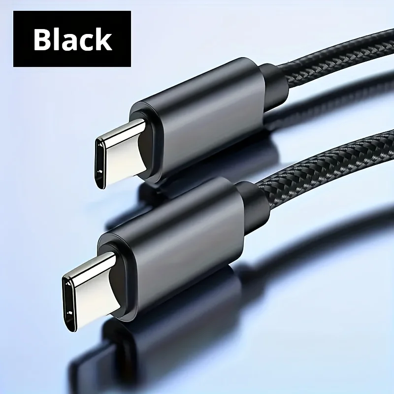 1/3PCS USB C to USB C 60W fast mobile phone fast charging data cable, suitable for iPhone 15, Samsung, Huawei, Xiaomi and other