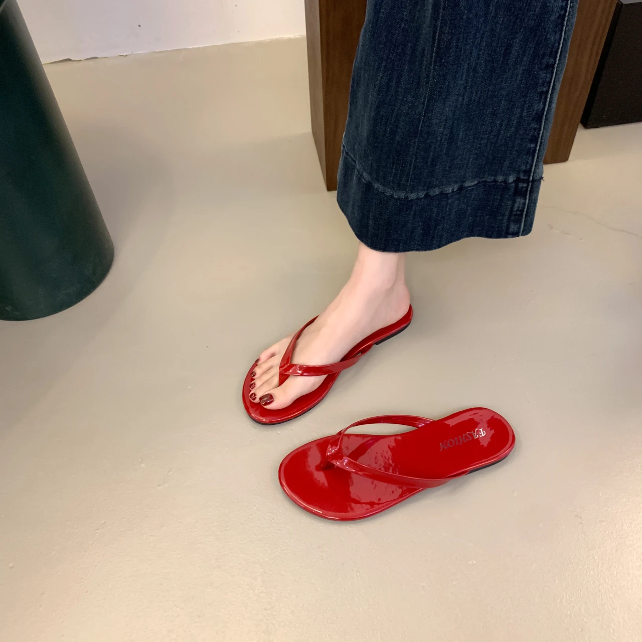 Large Size Sandals Women's Shoes Summer 2025 New Flip-flops Outer Slippers Flat Sandals