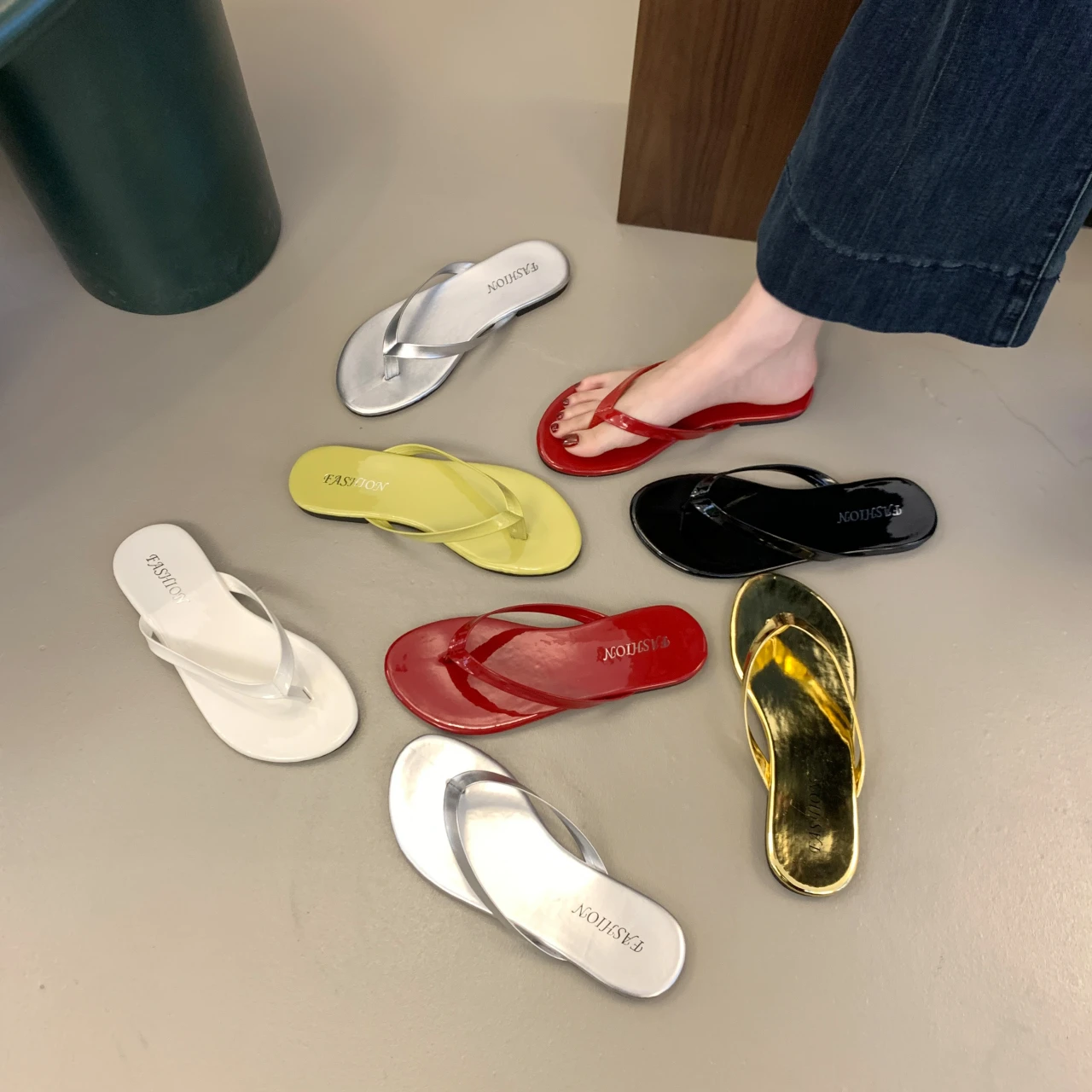 Large Size Sandals Women's Shoes Summer 2025 New Flip-flops Outer Slippers Flat Sandals
