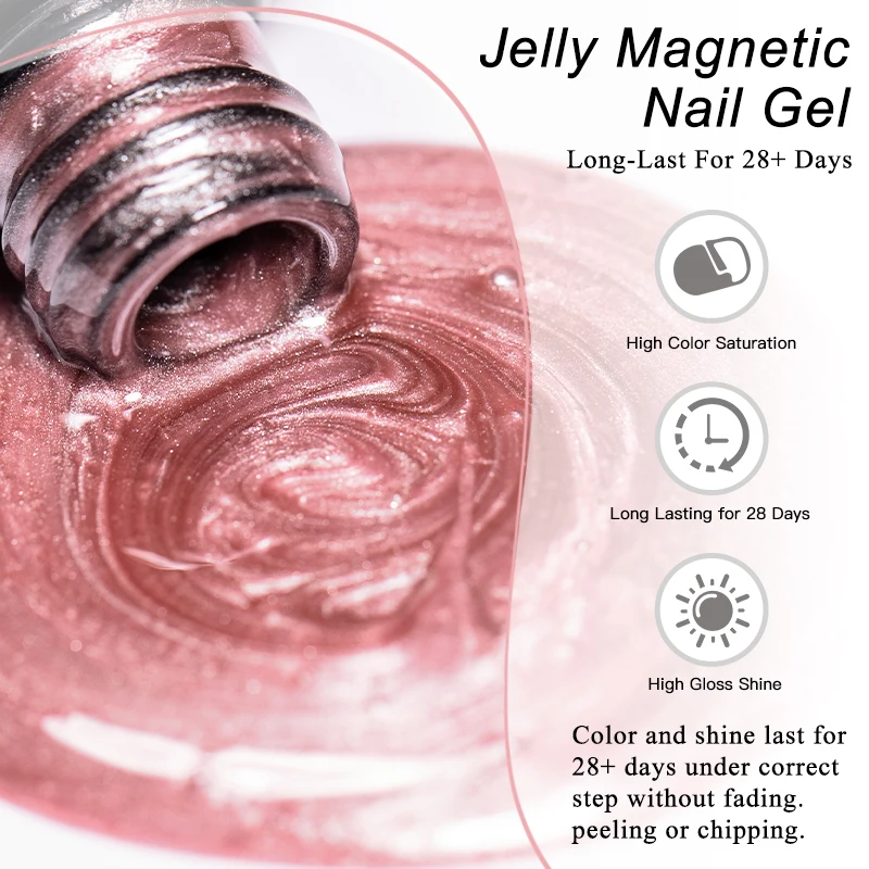 7/9pcs Jelly Pink Red Cat Magnetic Gel Nail Polish Set Heart Cat Magnetic Semi Permanent UV Gel Varnish Soak Off Nail Supplies