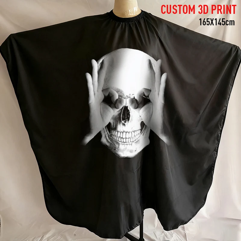 TESM 3D Printed Barber Cape Hairdressing Salon Gown Hairdresser Hair Dyeing Shawl Halloween Christmas Gift