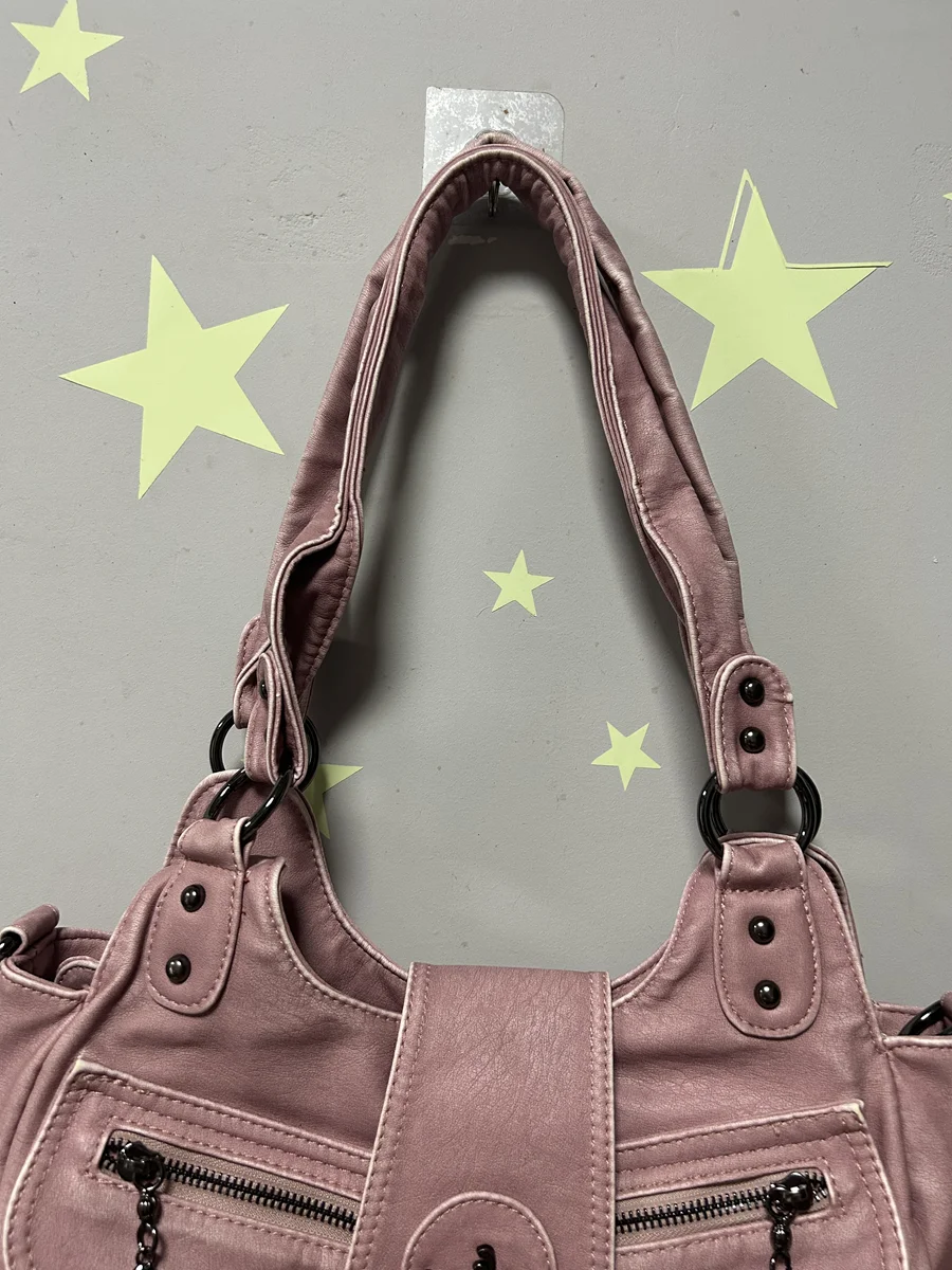 Vintage Women Handbags PU Shoulder Bag Satchel Top-handle Shoulder Bag Fashion Dumpling Pack Multi-pockets Shoulder Bags
