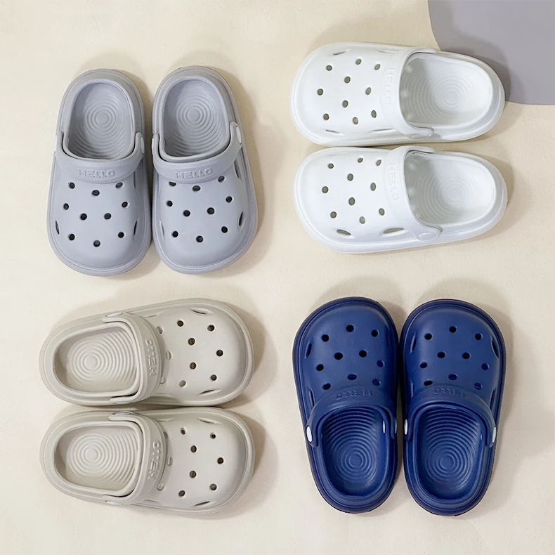Fashion Waterproof Slippers Children Sandals Summer Outdoor Slides Soft Sole Garden Shoes Indoor Clogs Sandals For Boys & Girls