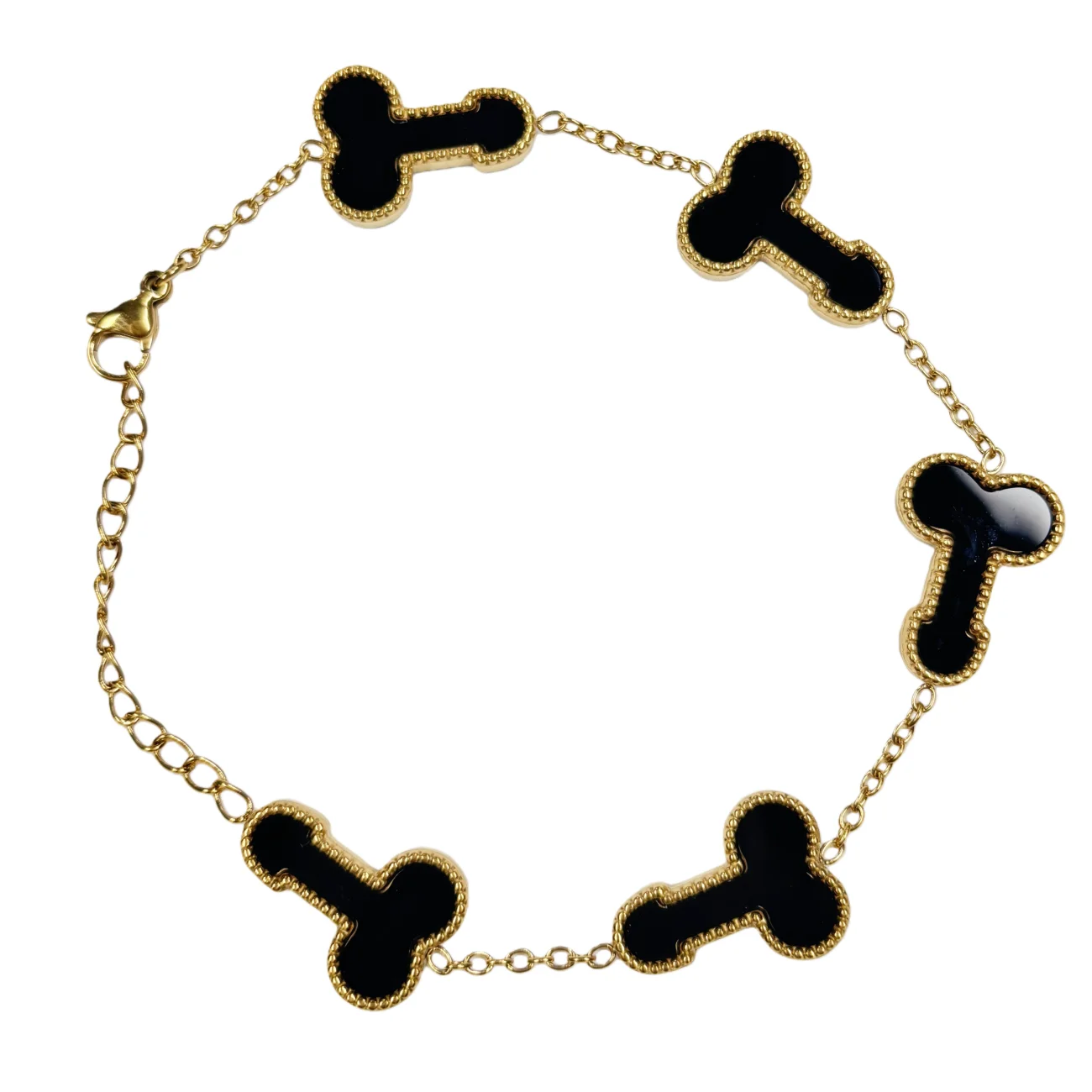 luxurious Hip Hop Punk Personality Genital prank Titanium Steel Gold Color Bracelet For Men Women Girl Jewelry Y2K Accessories