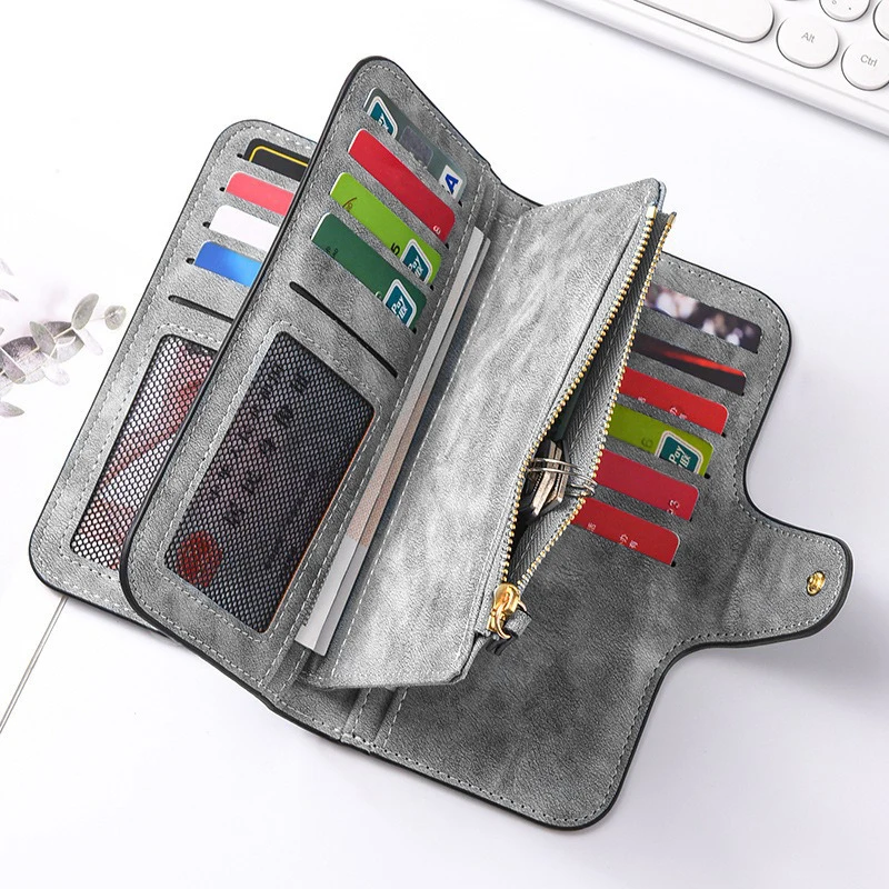 Bambi Long Zip Wallet Multi-Card Cute Cartoon Pattern Soft Texture Wallet for Women Large Capacity Kawaii Lady Clutch Bag