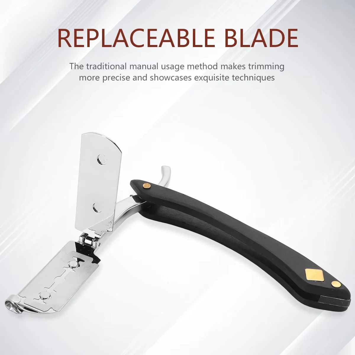 Barber Shop Men's Foldable Manual Shaver Stainless Steel Shaver Straight Shaving Sharp Shaver Hairdressing Styling Tools