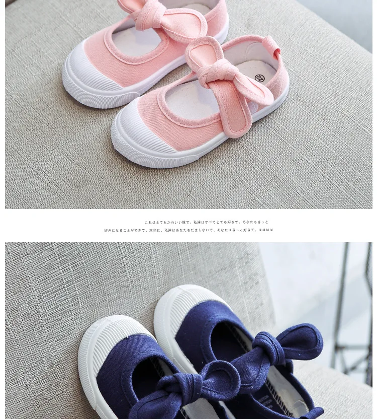 New Children Shoes Girls Canvas Shoes Fashion Bowknot Comfortable Kids Casual Shoes Sneakers Toddler Girls Princess Shoes 21-35