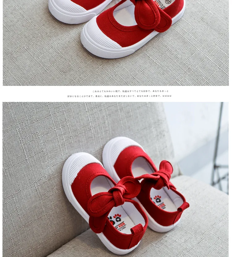 New Children Shoes Girls Canvas Shoes Fashion Bowknot Comfortable Kids Casual Shoes Sneakers Toddler Girls Princess Shoes 21-35
