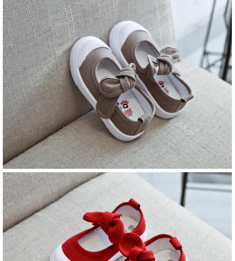 New Children Shoes Girls Canvas Shoes Fashion Bowknot Comfortable Kids Casual Shoes Sneakers Toddler Girls Princess Shoes 21-35