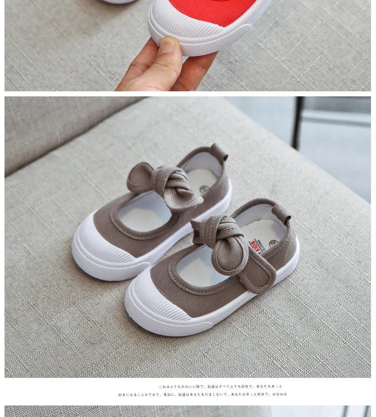New Children Shoes Girls Canvas Shoes Fashion Bowknot Comfortable Kids Casual Shoes Sneakers Toddler Girls Princess Shoes 21-35