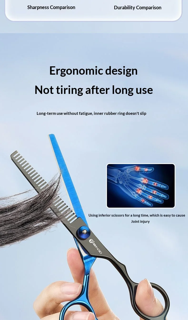 Gianxi Stainless Steel Hair Clippers Hair Professional Thinning Teeth Clipper Flat Clipper Broken Hair Clipper