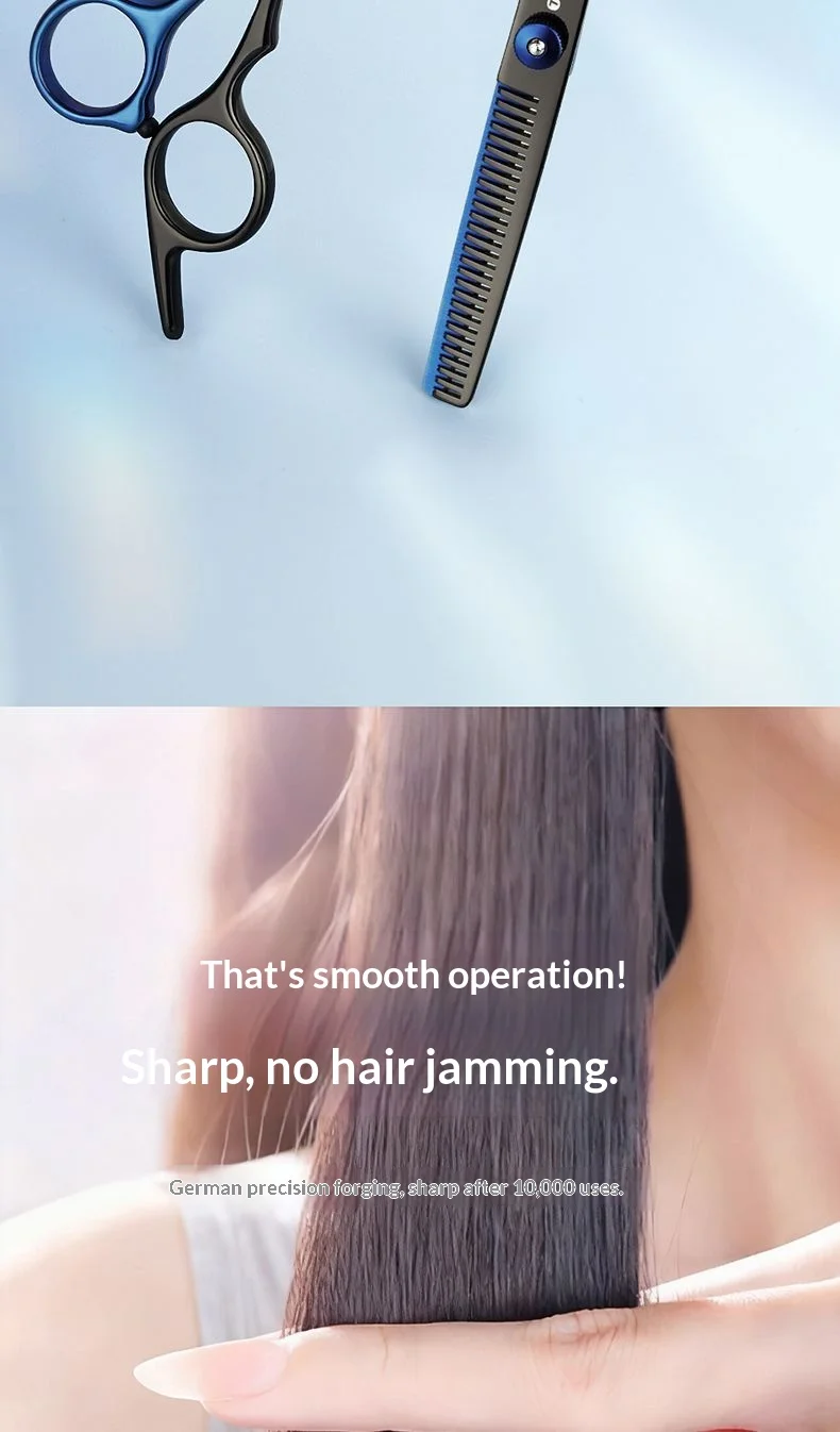 Gianxi Stainless Steel Hair Clippers Hair Professional Thinning Teeth Clipper Flat Clipper Broken Hair Clipper