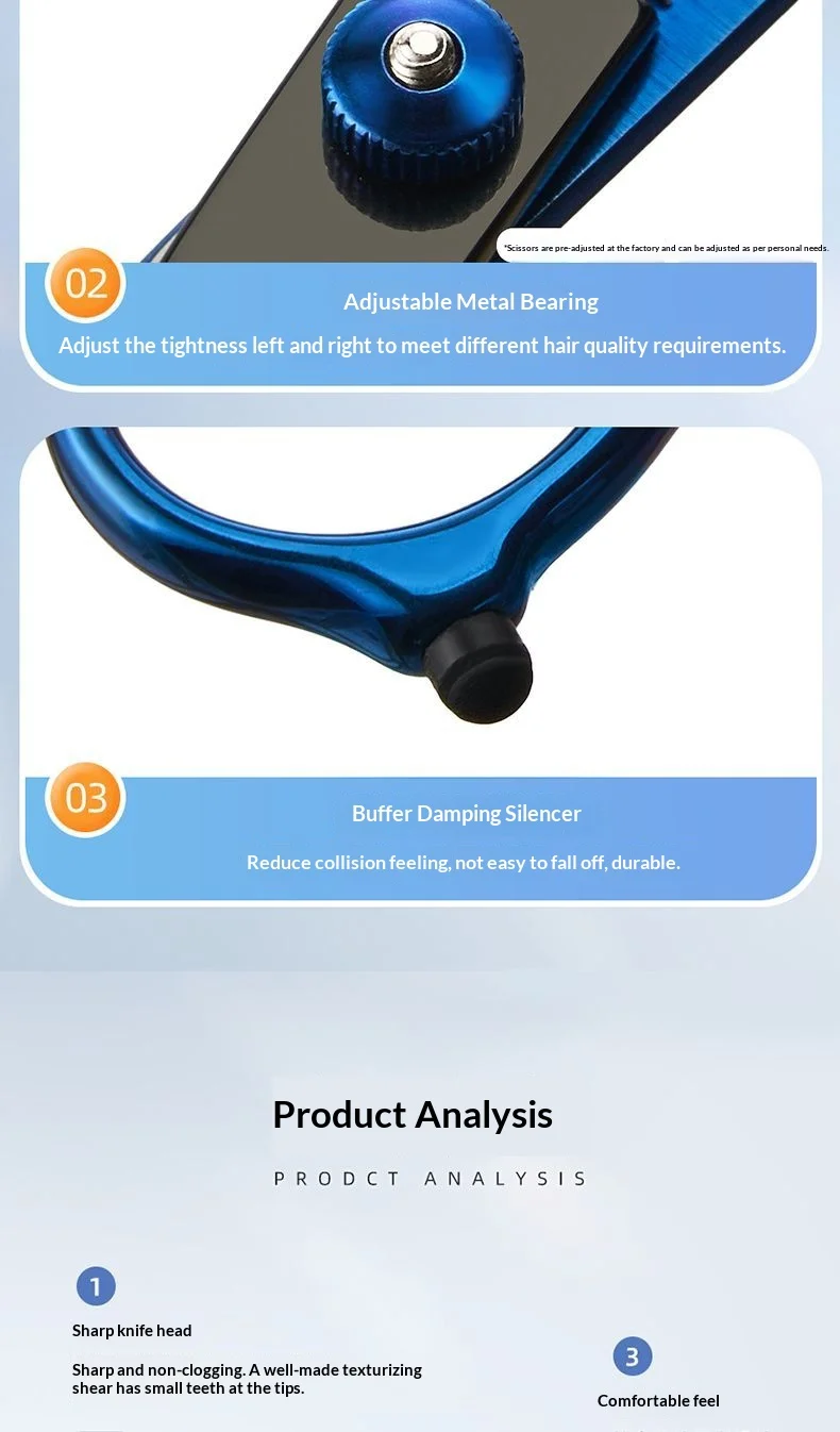 Gianxi Stainless Steel Hair Clippers Hair Professional Thinning Teeth Clipper Flat Clipper Broken Hair Clipper