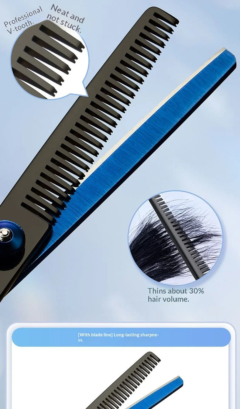 Gianxi Stainless Steel Hair Clippers Hair Professional Thinning Teeth Clipper Flat Clipper Broken Hair Clipper