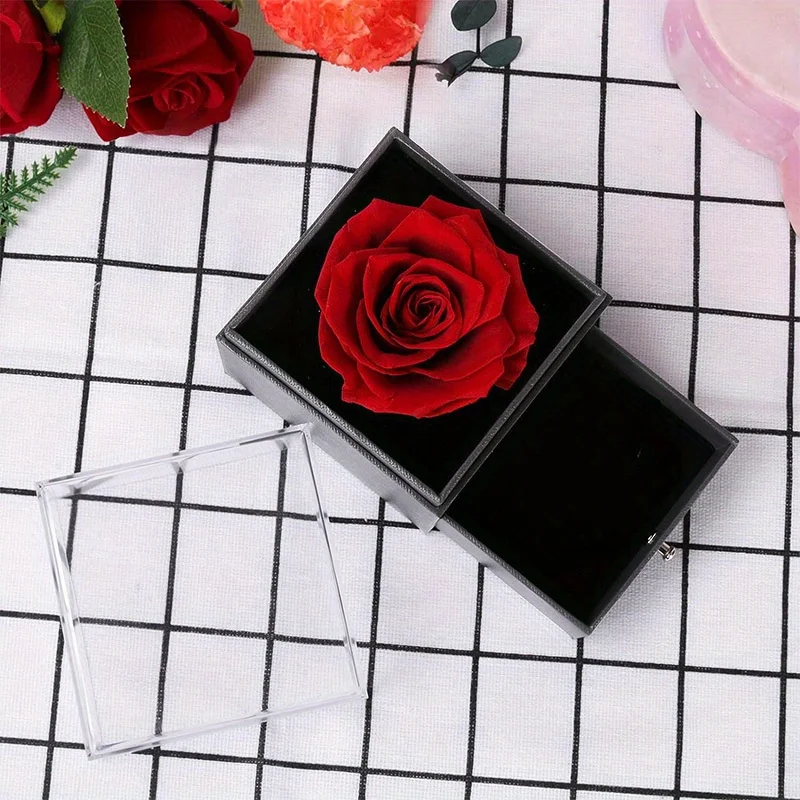 1pc Love Pendant Necklace, Artificial Rose Gift Box Set, for Mother'S Day, Valentine'S Day, Wife, Daughter, Grandmother