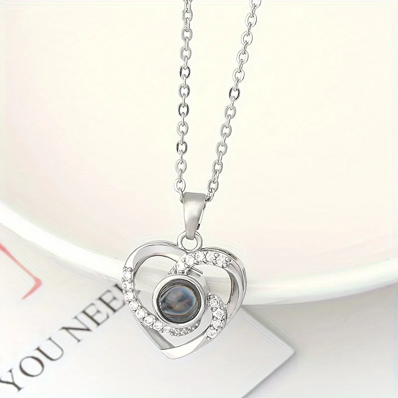 1pc Love Pendant Necklace, Artificial Rose Gift Box Set, for Mother'S Day, Valentine'S Day, Wife, Daughter, Grandmother