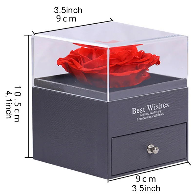 1pc Love Pendant Necklace, Artificial Rose Gift Box Set, for Mother'S Day, Valentine'S Day, Wife, Daughter, Grandmother