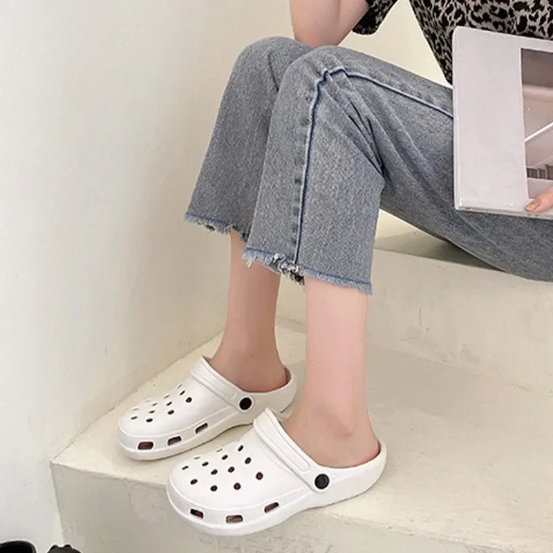 2025 New Summer Women Waterproof Slippers Summer Outdoor Women Slides Soft Sole Garden Shoes Indoor Classic Nursing Clogs Sandal