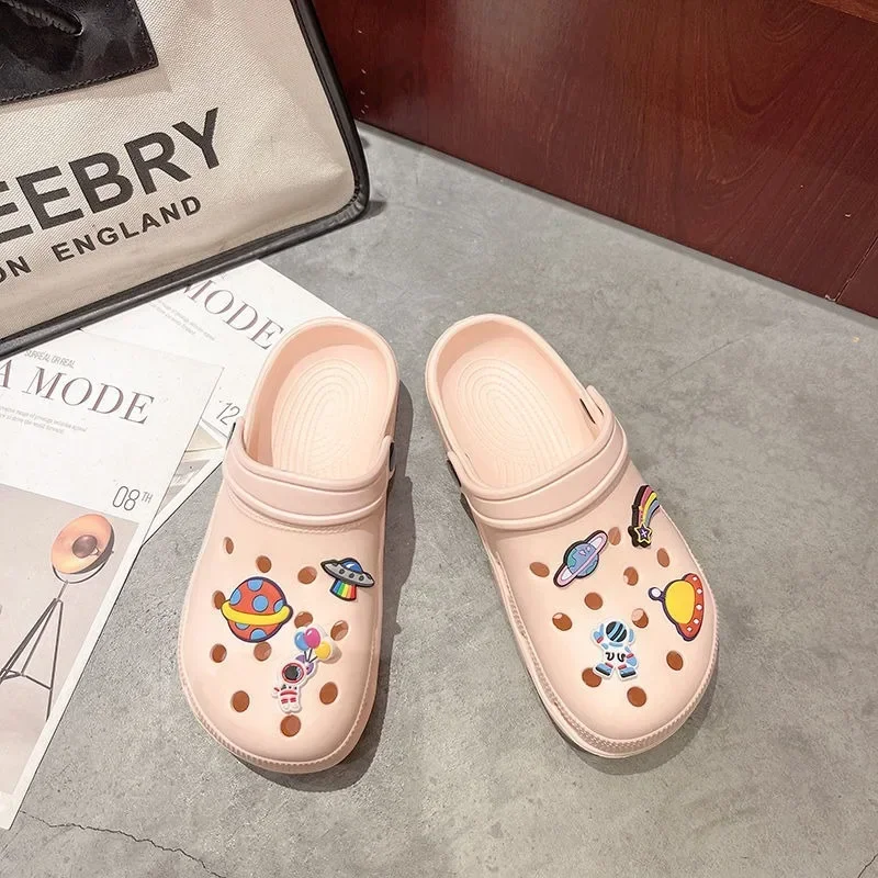 2025 New Summer Women Waterproof Slippers Summer Outdoor Women Slides Soft Sole Garden Shoes Indoor Classic Nursing Clogs Sandal