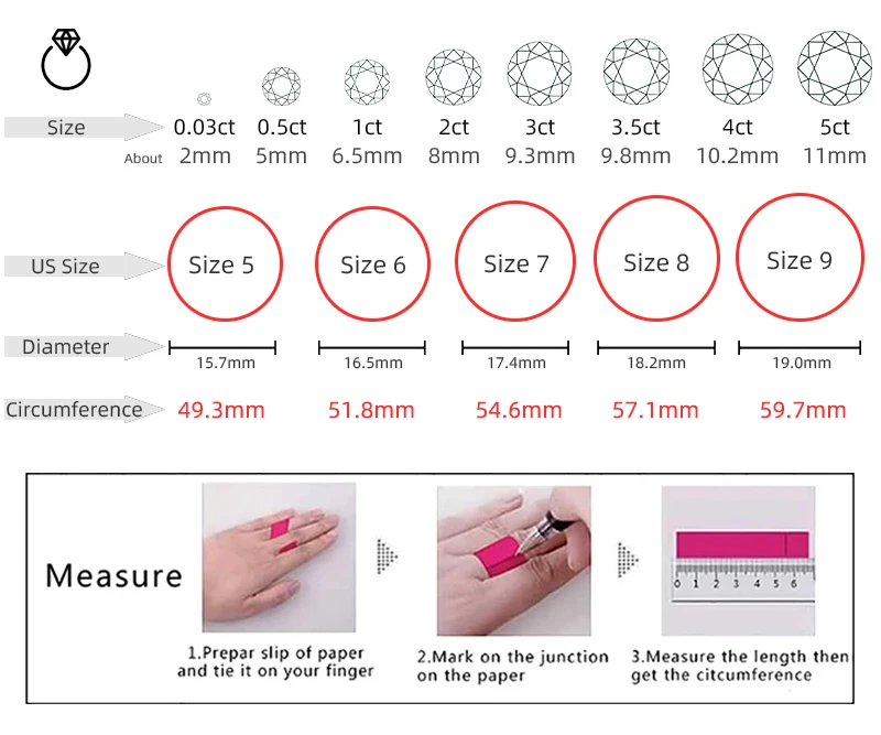 Sola-Bling 100% Pass Diamond Tester 5ct Moissanite Ring 925 Sterling Silver Rings for Women Fashion Elegant Gift Party Jewelry