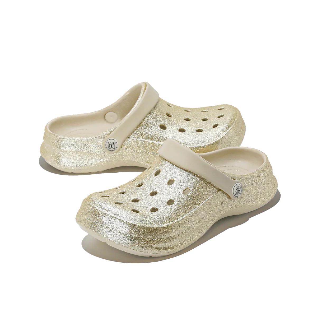 Glitter Clog, Lightweight EVA Garden Shoes, Waterproof Slip-Resistant Sandals, Comfortable Slip-On Shoes for Indoor Outdoor 816