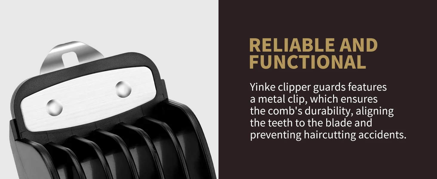 3Pcs Metal Clip Clipper Guards for Wahl, 1.25/1.5/2 Inch Durable Hair Cutting Combs, Fits Most Trimmers for Various Hairstyles