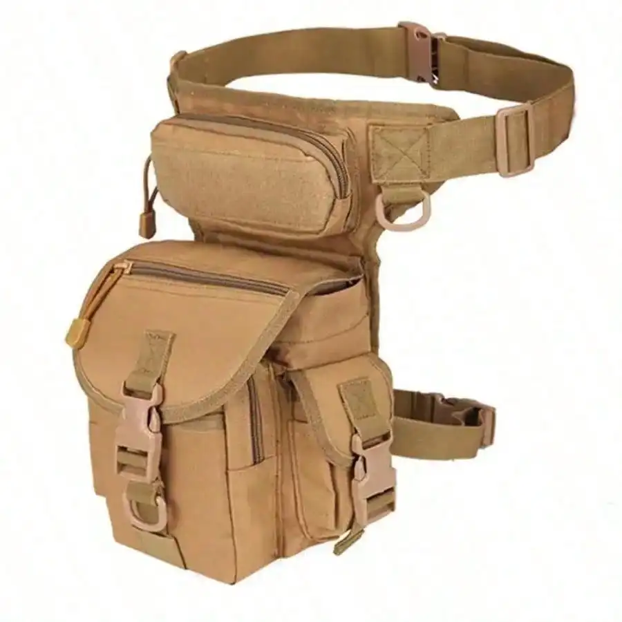 Tactical Drop Leg Pouch Bag Type B Cross Over Leg Rig Outdoor Bike Cycling Hiking Thigh Bag