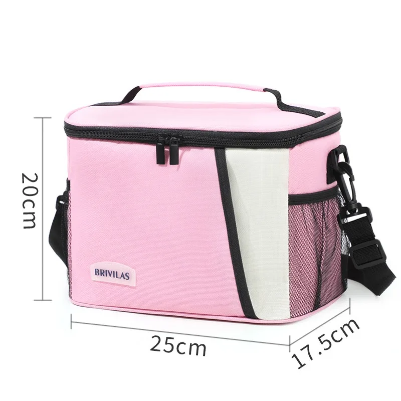 A Must in Winter! Dopamine Color Picnic Ice Bag Diagonally Across Square Lunch Bag Portable Going Out Thickened Aluminum Foil Th