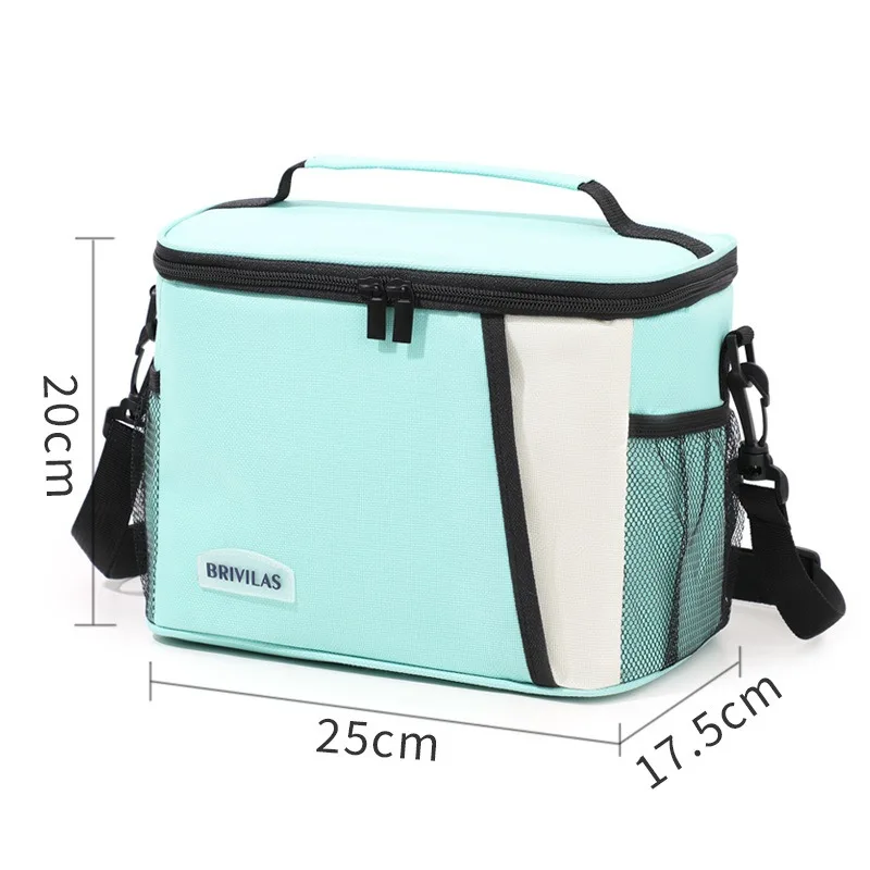 A Must in Winter! Dopamine Color Picnic Ice Bag Diagonally Across Square Lunch Bag Portable Going Out Thickened Aluminum Foil Th