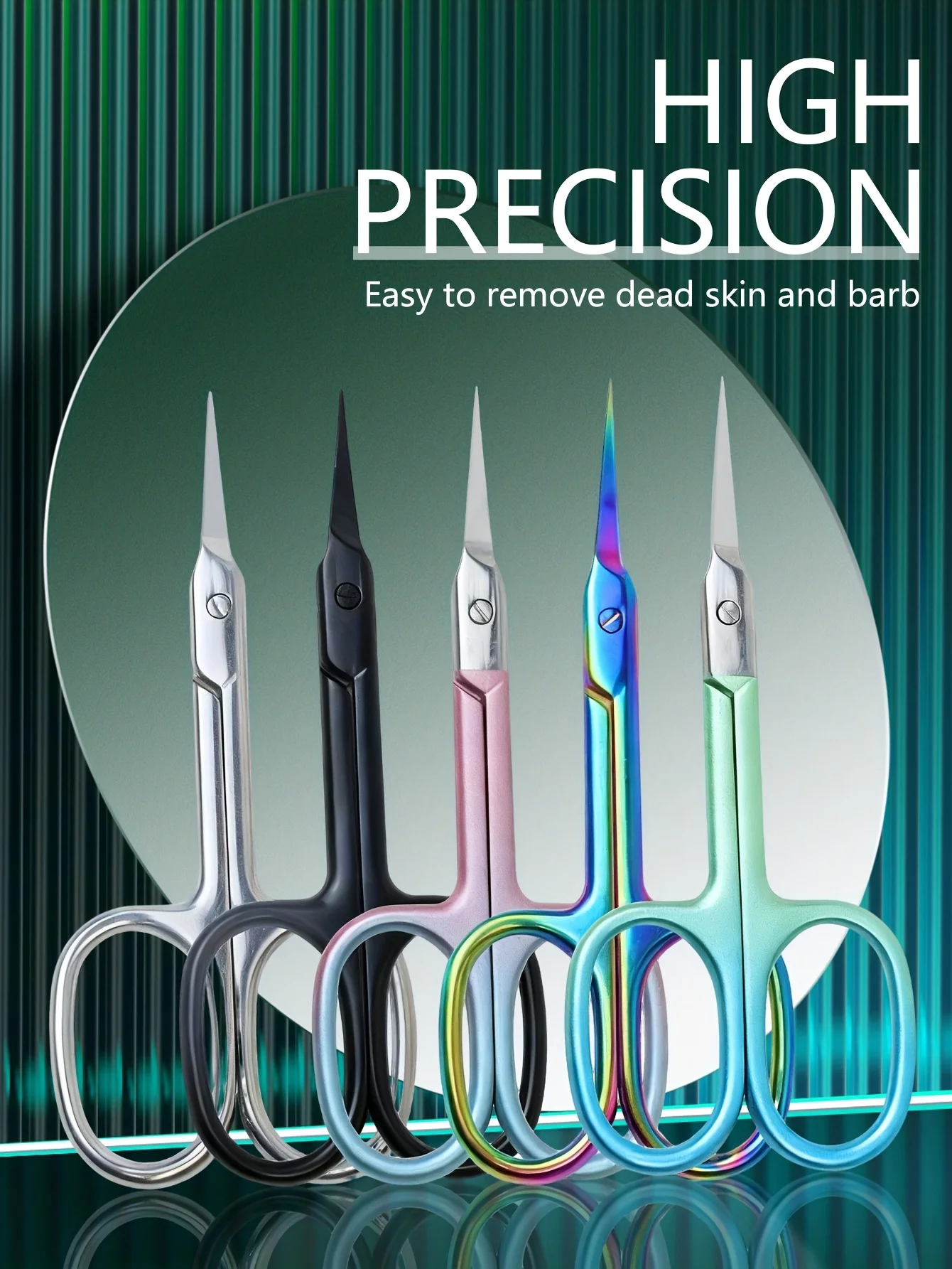 Professional Stainless Steel Cuticle Scissors and Beauty Scissors Nail Cuticle Trimmer Cuticle Cutter1pc Pointed Curved Blade