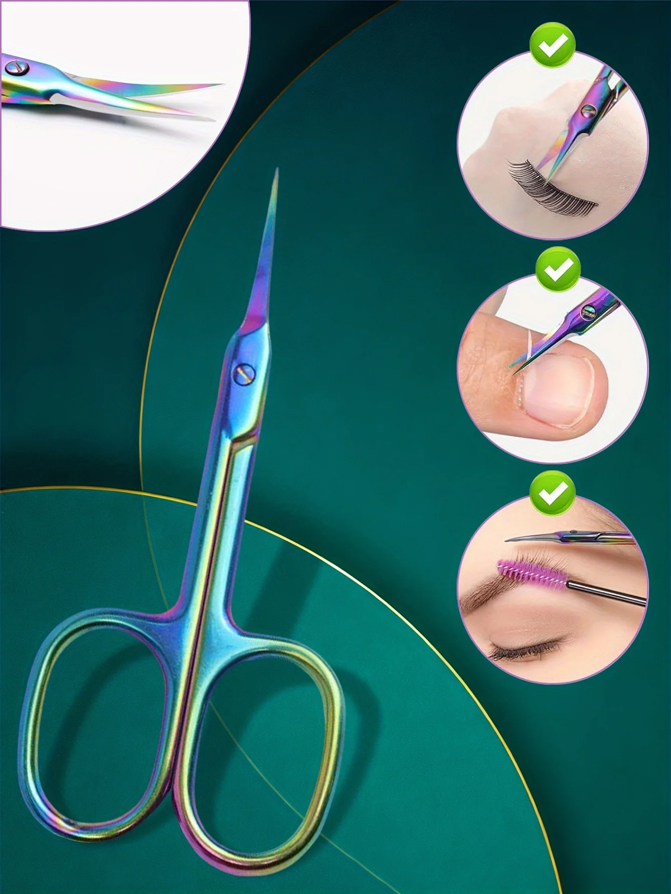 Professional Stainless Steel Cuticle Scissors and Beauty Scissors Nail Cuticle Trimmer Cuticle Cutter1pc Pointed Curved Blade
