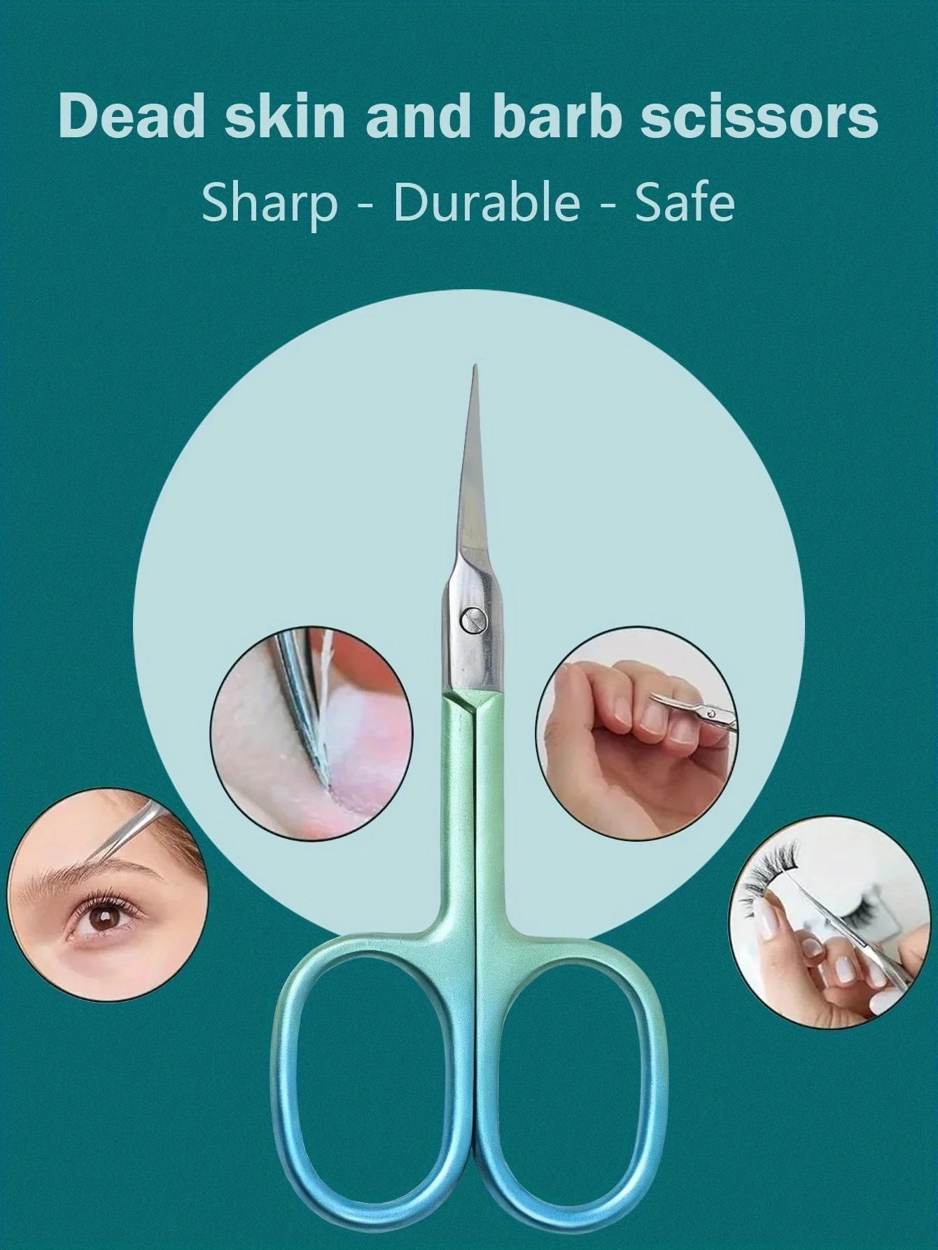 Professional Stainless Steel Cuticle Scissors and Beauty Scissors Nail Cuticle Trimmer Cuticle Cutter1pc Pointed Curved Blade